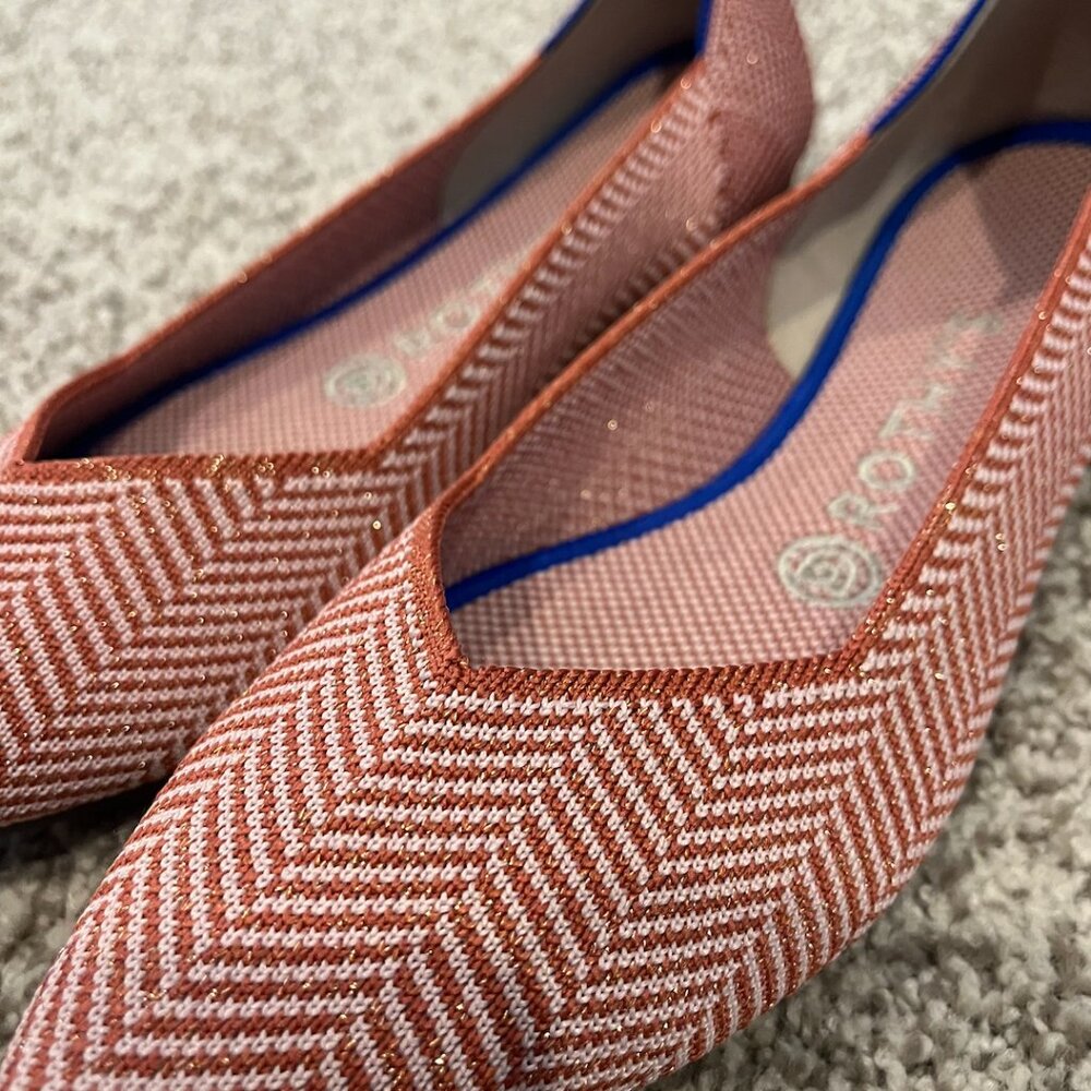 Rothy's Amber Metallic Herringbone The Point